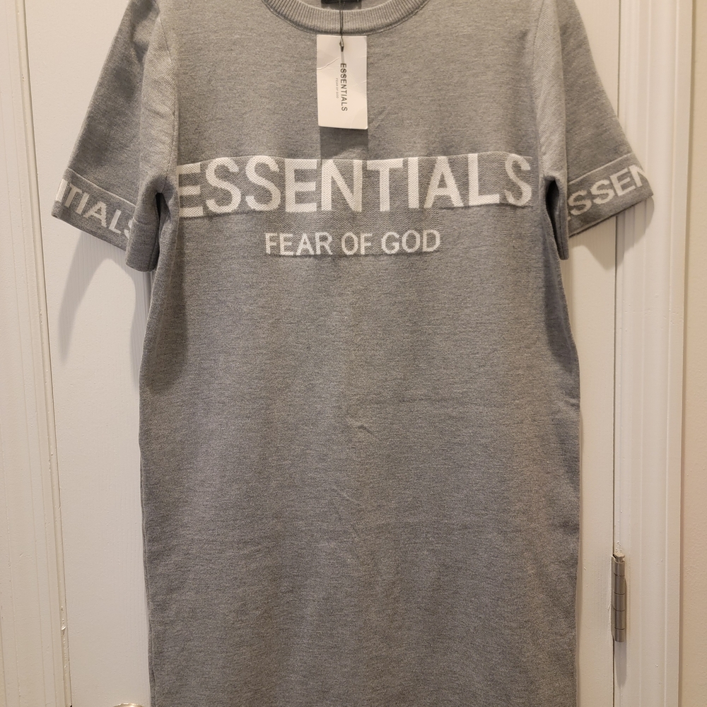 Essentials Gray Midi Dress